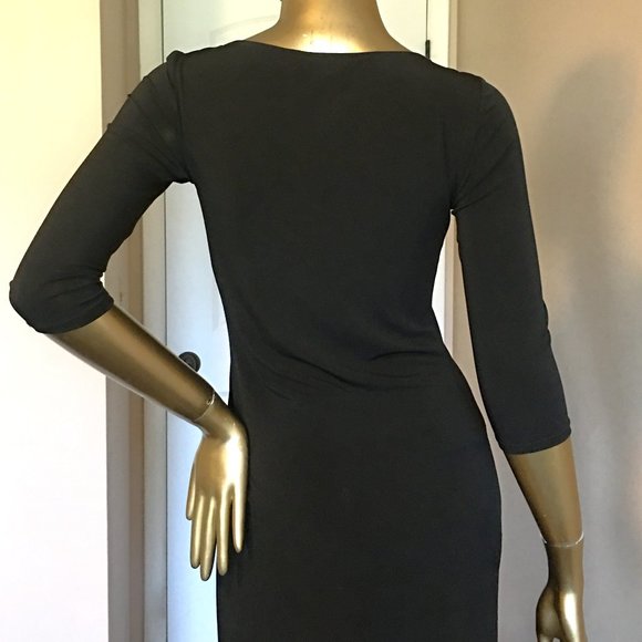 𝗪𝗛𝗜𝗧𝗘 𝗛𝗢𝗨𝗦𝗘 | 𝗕𝗟𝗔𝗖𝗞 𝗠𝗔𝗥𝗞𝗘𝗧 3/4 Sleeve Body Con Dress - Picture 8 of 10